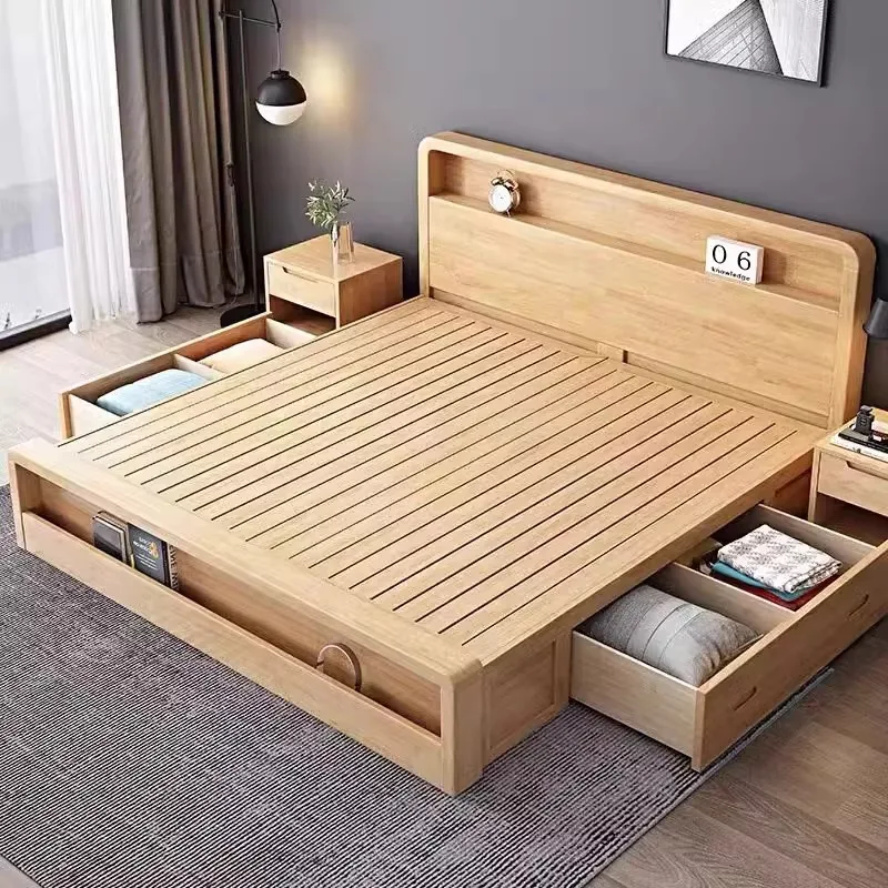 Nordic Modern Simple Solid Wood 1.8m/1.5m Bedroom Log Home Double Bed Solid Wood Bed Rental
Nordic Modern Simple Solid Wood 1.8m/1.5m Bedroom Log Home Double Bed Solid Wood Bed Rental