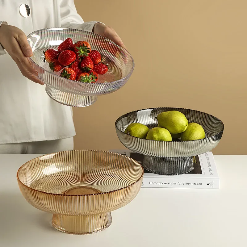 Creative Transparent Glass Fruit Tray Living Room Home Coffee Table Snacks Fruit Tray Crystal Glass Round Striped NJ72202
Creative Transparent Glass Fruit Tray Living Room Home Coffee Table Snacks Fruit Tray Crystal Glass Round Striped NJ72202