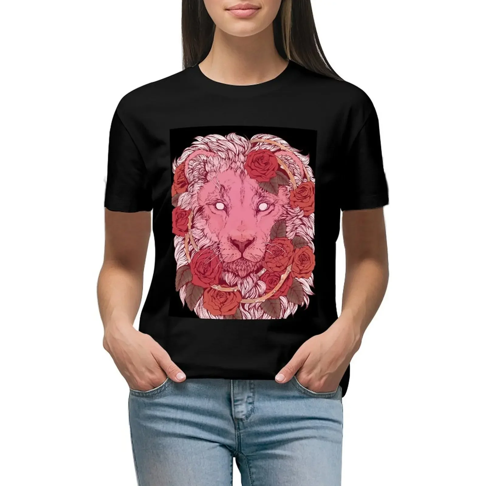 Lion of Roses T-Shirt plus size tops heavyweights plus size t shirts for Women loose fit
Lion of Roses T-Shirt plus size tops heavyweights plus size t shirts for Women loose fit