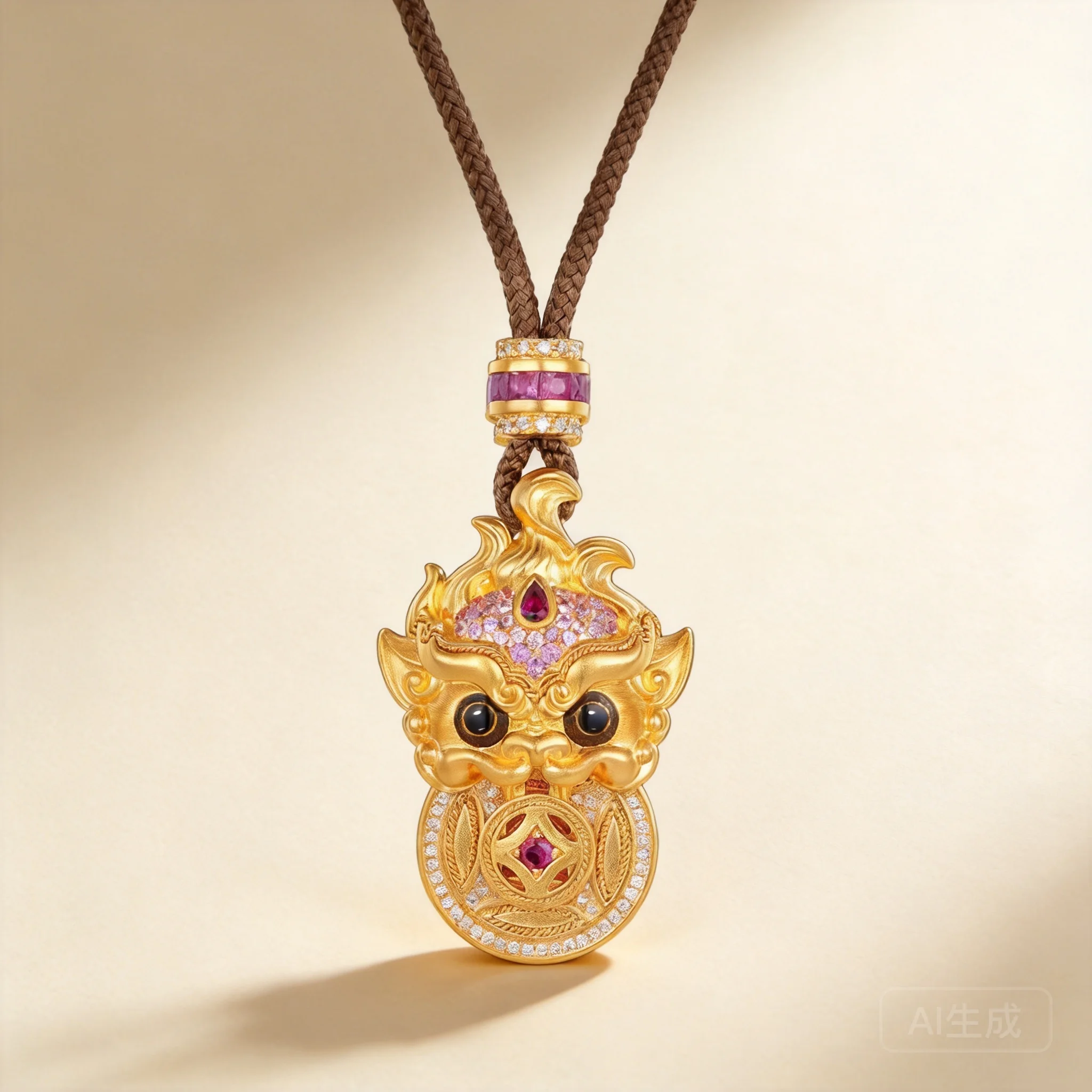 Chinese Style Gold Plated Zircon Inlaid Lucky Pixiu Pendant Necklace Copper Coin Wealth Fortune Blessing Jewelry For Women Adjus
Chinese Style Gold Plated Zircon Inlaid Lucky Pixiu Pendant Necklace Copper Coin Wealth Fortune Blessing Jewelry For Women Adjus