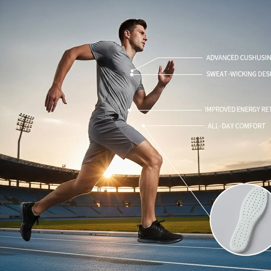 Men's and Women's Sports and Leisure Shock-absorbing Insoles Are Breathable Sweat-absorbing Comfortable and Breathable Insoles
Men's and Women's Sports and Leisure Shock-absorbing Insoles Are Breathable Sweat-absorbing Comfortable and Breathable Insoles