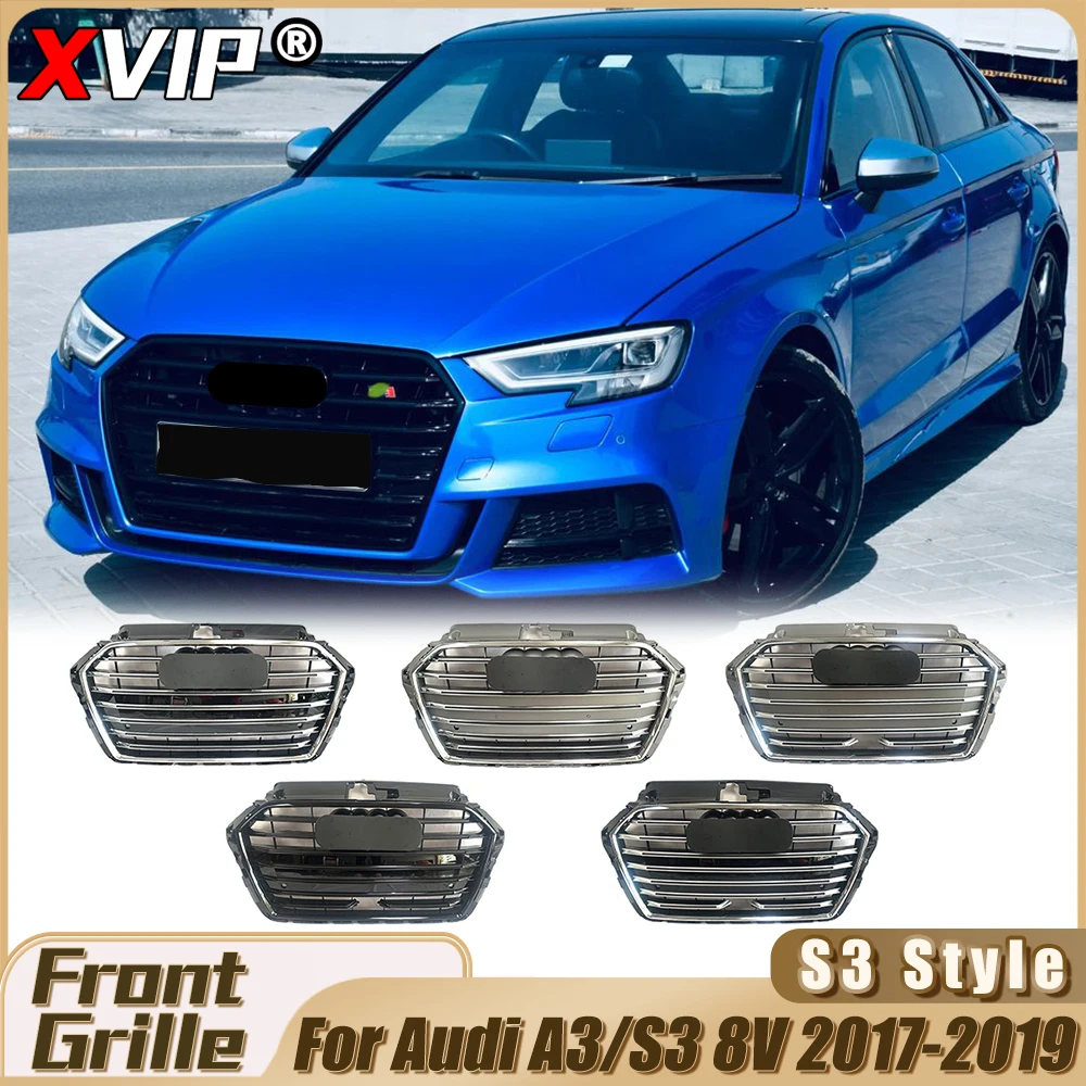 XVIP All Glossy Black S3 Style Racing Grille With ACC For Audi A3 S3 8V Facelift 2017-2019 Upper Grille Body Kits Exterior Parts
XVIP All Glossy Black S3 Style Racing Grille With ACC For Audi A3 S3 8V Facelift 2017-2019 Upper Grille Body Kits Exterior Parts