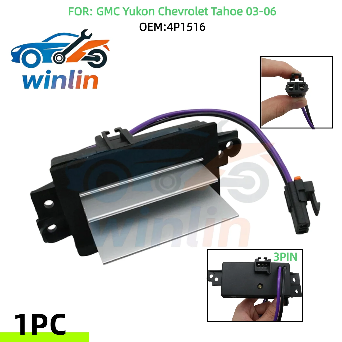 OEM 4P1516,15-80567 New HVAC A/C Blower Motor Resistor Control Module for Chevy Silverado Suburban GMC Sierra Yukon 2003-2006
OEM 4P1516,15-80567 New HVAC A/C Blower Motor Resistor Control Module for Chevy Silverado Suburban GMC Sierra Yukon 2003-2006