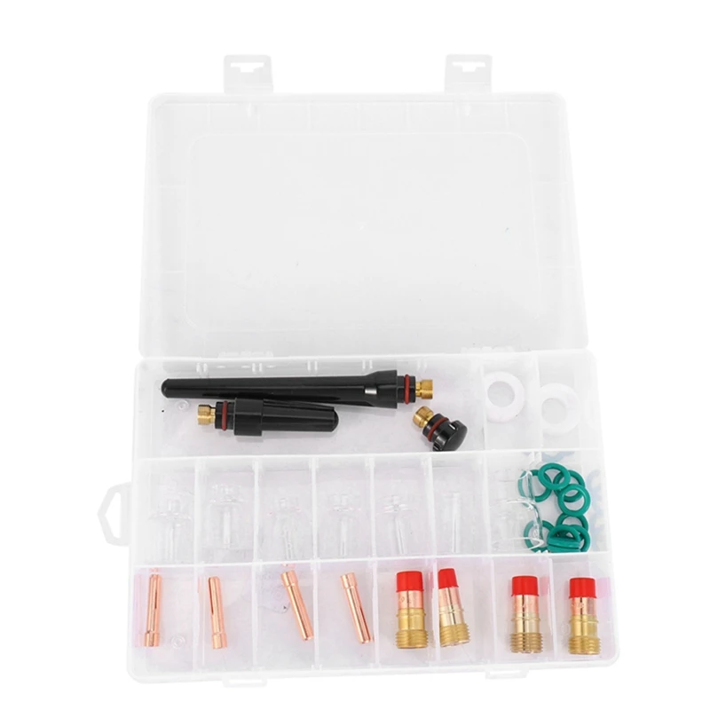 30Pcs Durable Tig Welding Torch Accessories 4 -12 Glass Cup Kit Tig Lens Collets Body
30Pcs Durable Tig Welding Torch Accessories 4 -12 Glass Cup Kit Tig Lens Collets Body