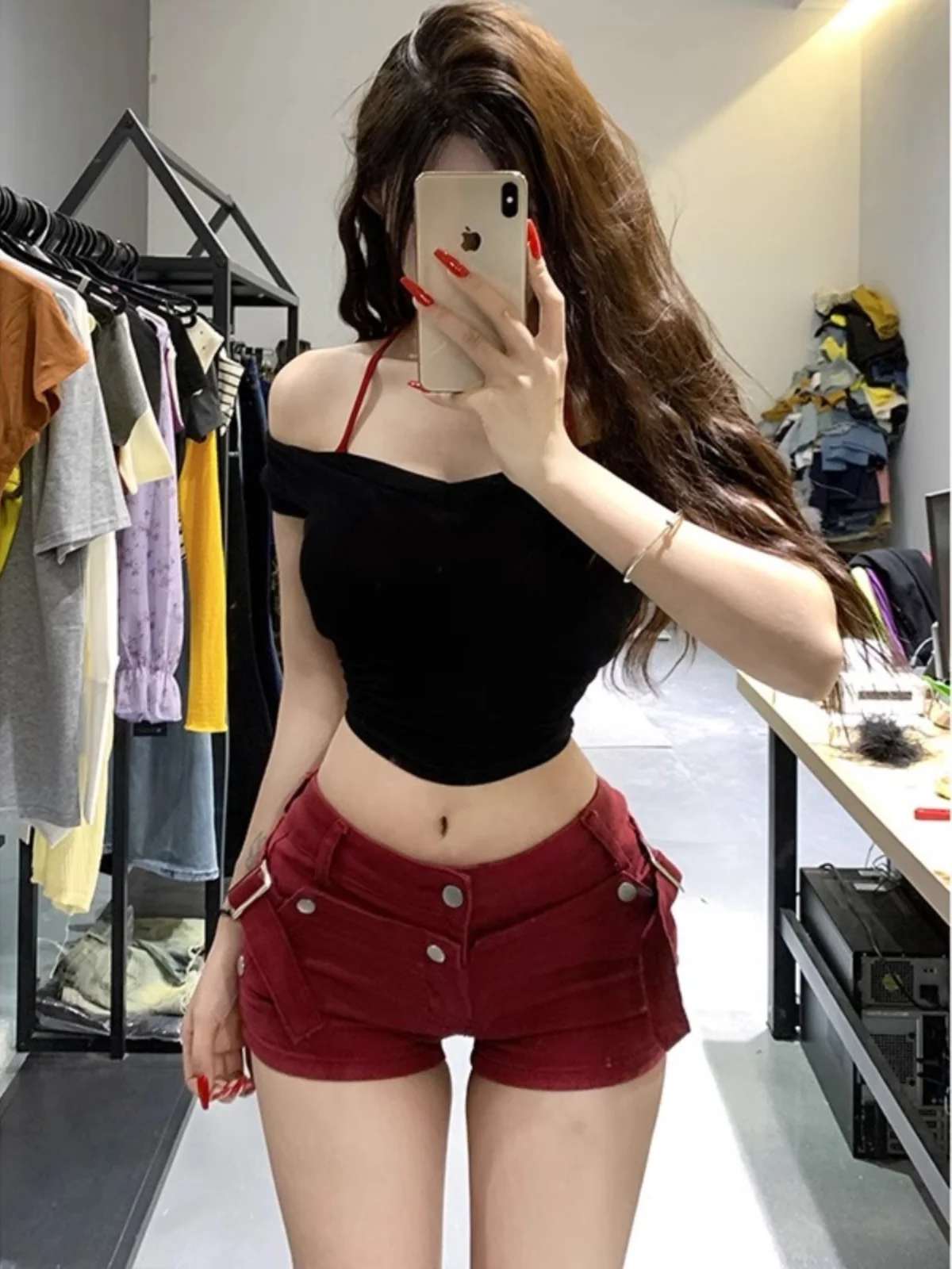 Low-Waist Fitted Workwear Denim Super-Short Shorts Women's Summer New Design Slimming Straight-Leg Butt-Lifting Hot Pants
Low-Waist Fitted Workwear Denim Super-Short Shorts Women's Summer New Design Slimming Straight-Leg Butt-Lifting Hot Pants