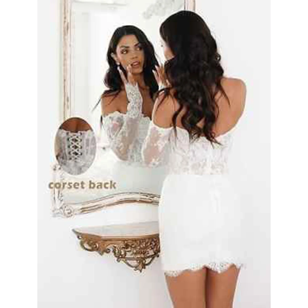 Women's Mini Wedding DressBoat Neck Long Sleeve Sheath Above Knee Dressfor Wedding Guest Banquet Cocktail Party Banquet Party
Women's Mini Wedding DressBoat Neck Long Sleeve Sheath Above Knee Dressfor Wedding Guest Banquet Cocktail Party Banquet Party