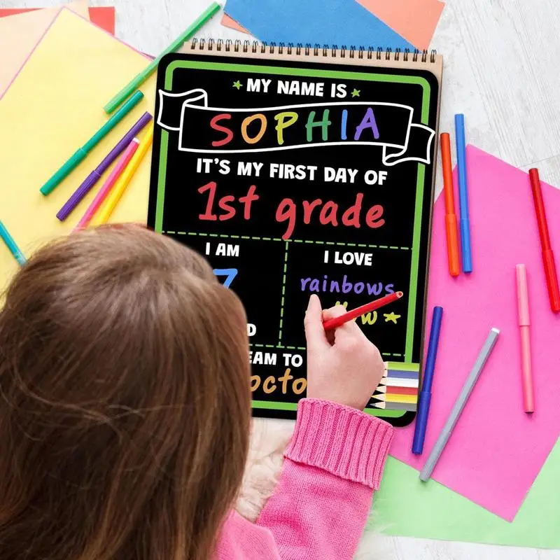 First Day Of School Sign Back To School Sign Double-Sided School Chalkboard Sign Photo Prop Reusable Math Posters For Kids First
First Day Of School Sign Back To School Sign Double-Sided School Chalkboard Sign Photo Prop Reusable Math Posters For Kids First