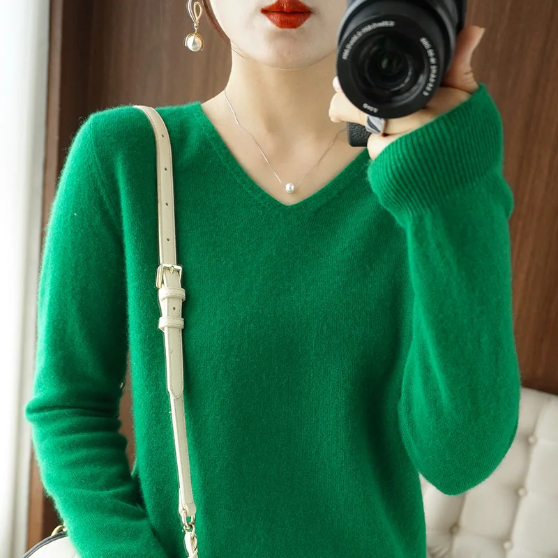New Cashmere Sweater Women's V-Neck Pullover Casual Cashmere Sweater Women's Fashion sweater Autumn And Winter Loose Knitwear
New Cashmere Sweater Women's V-Neck Pullover Casual Cashmere Sweater Women's Fashion sweater Autumn And Winter Loose Knitwear