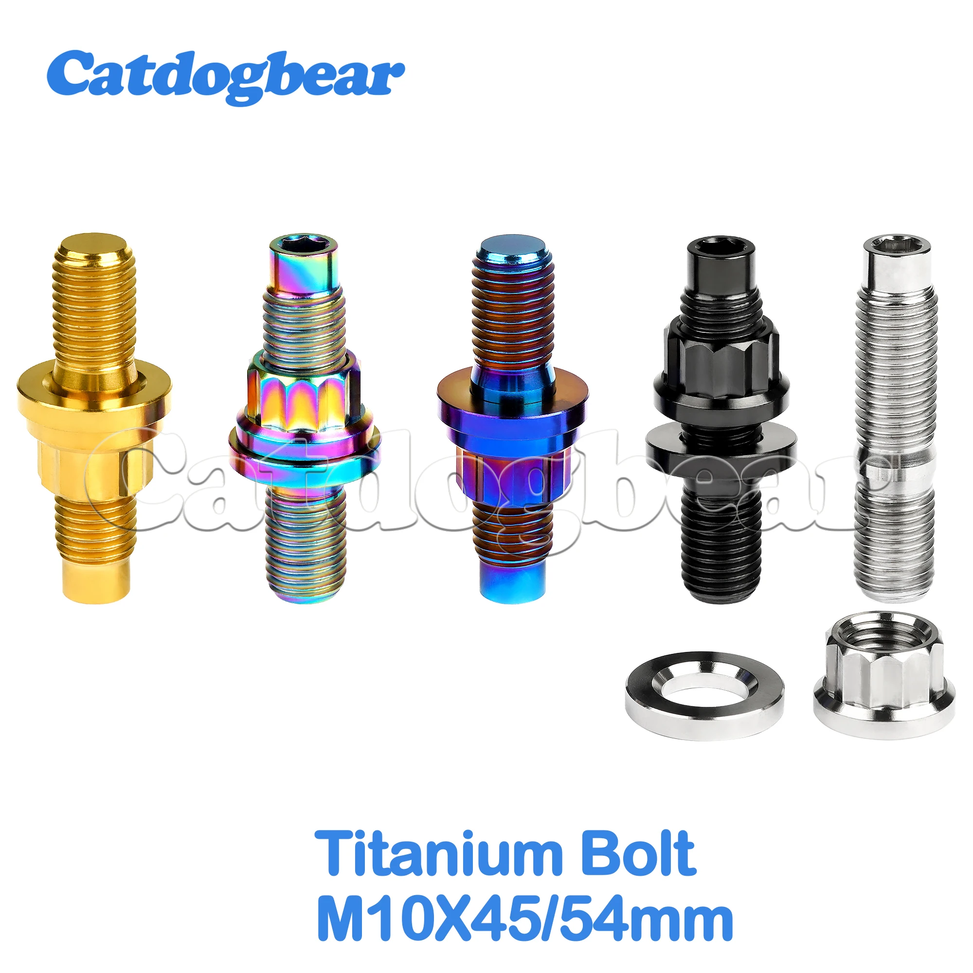 Catdogbear Titanium Bolt M10x45/x54 alloy Automotive Exhaust Manifold Stud Bolts Nuts Washers Kit Set
Catdogbear Titanium Bolt M10x45/x54 alloy Automotive Exhaust Manifold Stud Bolts Nuts Washers Kit Set
