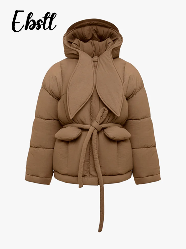 Хлопковые пальто с капюшоном и кроличьими ушками, новинка зимы 2021, женские стеганые куртки на молнии со шнуровкой и карманами, с длинными рукавами, женская однотонная верхняя одежда
Хлопковые пальто с капюшоном и кроличьими ушками, новинка зимы 2021, женские стеганые куртки на молнии со шнуровкой и карманами, с длинными рукавами, женская однотонная верхняя одежда