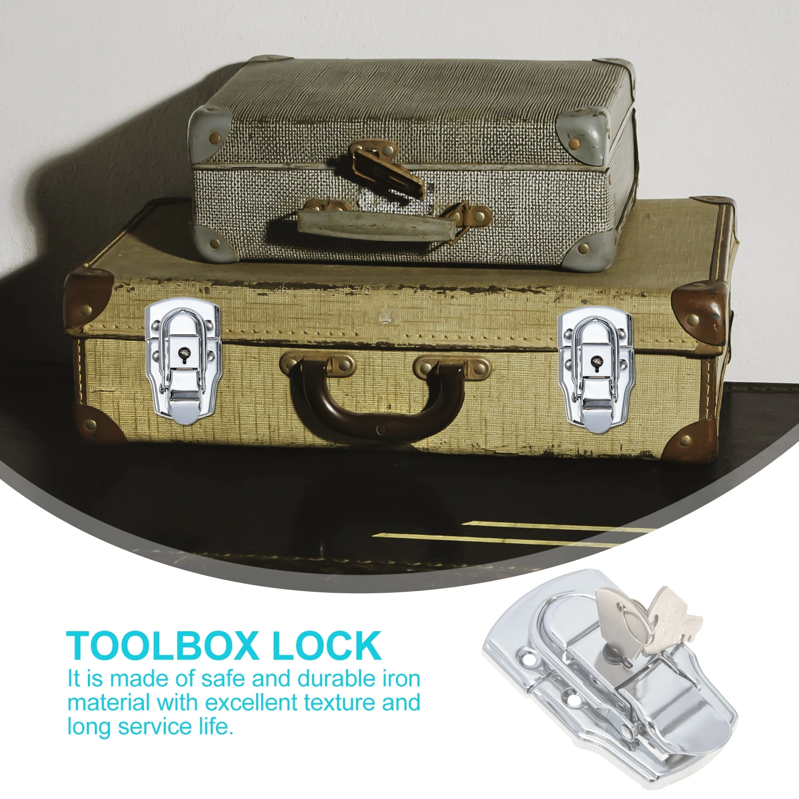 4 set Box With Key Toolbox Latch Buckle Durable Iron Security Lock For Wooden Case Protection Hardware Storage Case
4 set Box With Key Toolbox Latch Buckle Durable Iron Security Lock For Wooden Case Protection Hardware Storage Case
