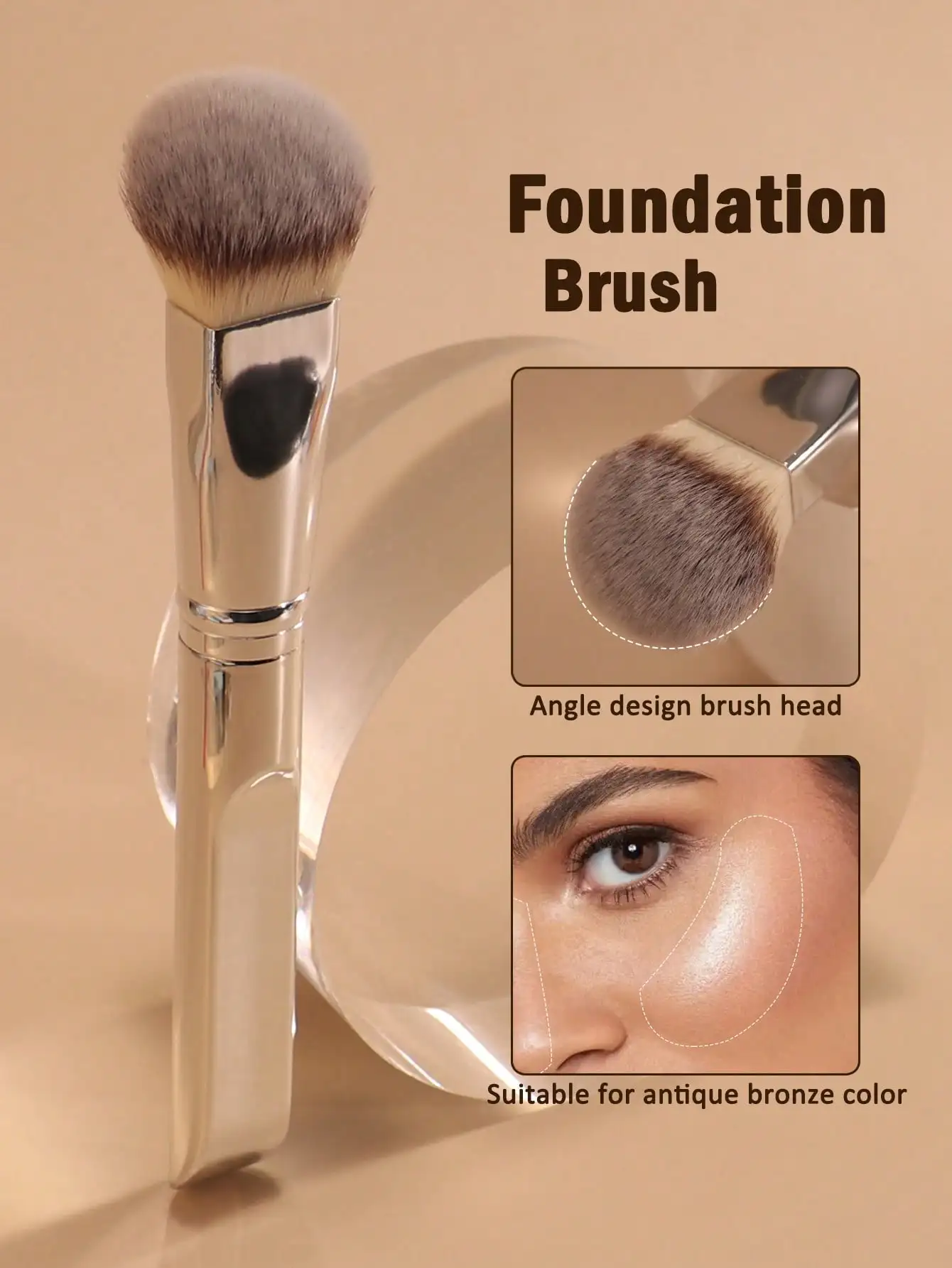 1pc Powder Puff Foundation Brush, Liquid Foundation Brush, Ultra Soft, Professional Makeup Tool, Suitable For Daily Facial Makeup, Can Be Used As Foundation Brush, Concealer Brush, Blush Brush, Contour Brush, Bronzer Brush, Powder Brush, Etc.,Giveaways
1pc Powder Puff Foundation Brush, Liquid Foundation Brush, Ultra Soft, Professional Makeup Tool, Suitable For Daily Facial Makeup, Can Be Used As Foundation Brush, Concealer Brush, Blush Brush, Contour Brush, Bronzer Brush, Powder Brush, Etc.,Giveaways