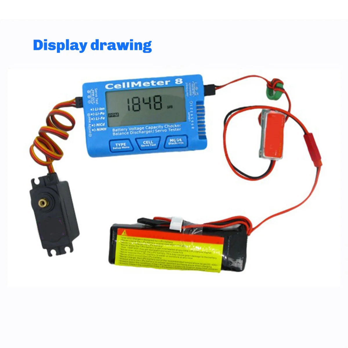 # 348J RC CellMeter-8 2-8S Измеритель напряжения емкости аккумулятора для LiPo Life Li-Ion NiMH Nicd Cell Meter (пластик)
# 348J RC CellMeter-8 2-8S Измеритель напряжения емкости аккумулятора для LiPo Life Li-Ion NiMH Nicd Cell Meter (пластик)