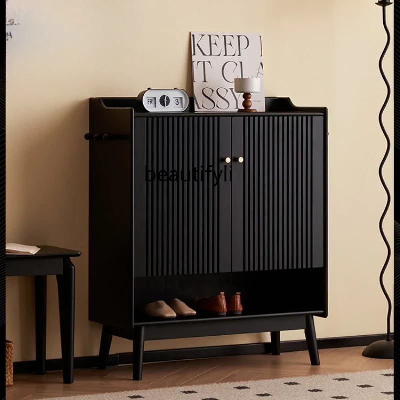 Shoe Cabinet Solid Wood Home Doorway Home Entrance Cabinet Corridor Indoor and Outdoor Shoe Cabinet Black
Shoe Cabinet Solid Wood Home Doorway Home Entrance Cabinet Corridor Indoor and Outdoor Shoe Cabinet Black