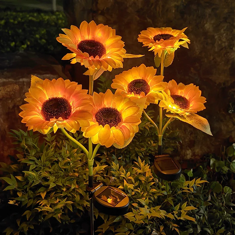 Solar Sunflower Flower Lights Yard Decoration Lamp Unique Outdoor Landscape Lighting For Garden Pathway Lawn Stake Lights 
Solar Sunflower Flower Lights Yard Decoration Lamp Unique Outdoor Landscape Lighting For Garden Pathway Lawn Stake Lights
