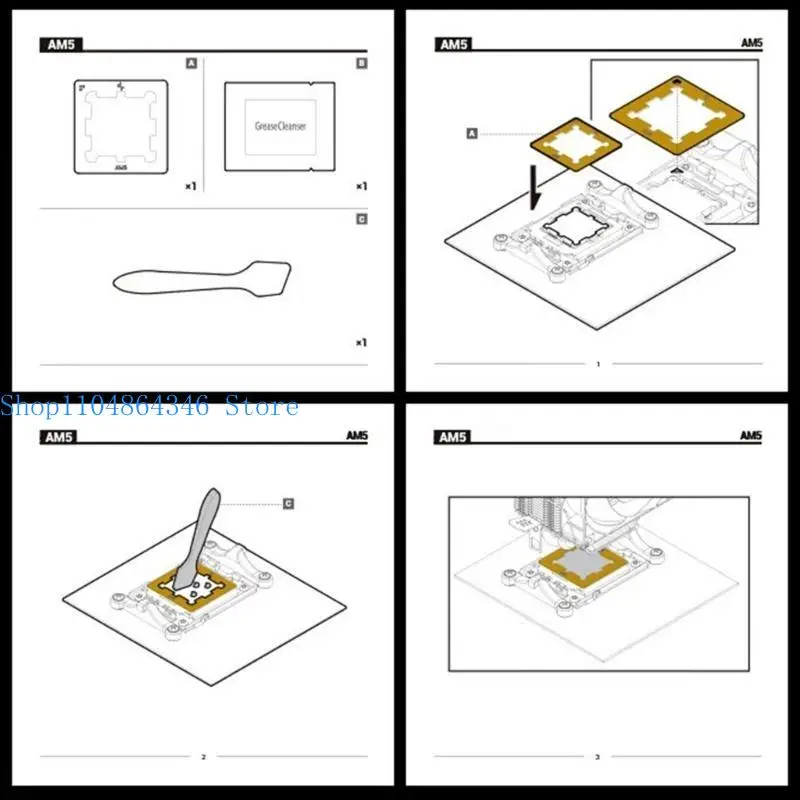 652F AM5 CPU Contact Frame Frame CPU Bending Correction Fixing Buckle for AMD 7950X