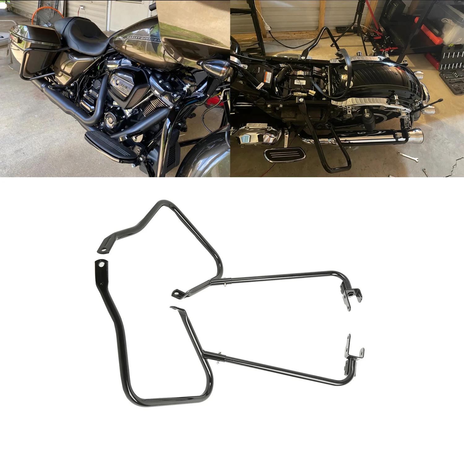 Black Rear Saddlebag Guard Support Bracket For Harley Touring Electra Street Glide Road King Ultra Classic Limited CVO 2014-2022
Black Rear Saddlebag Guard Support Bracket For Harley Touring Electra Street Glide Road King Ultra Classic Limited CVO 2014-2022