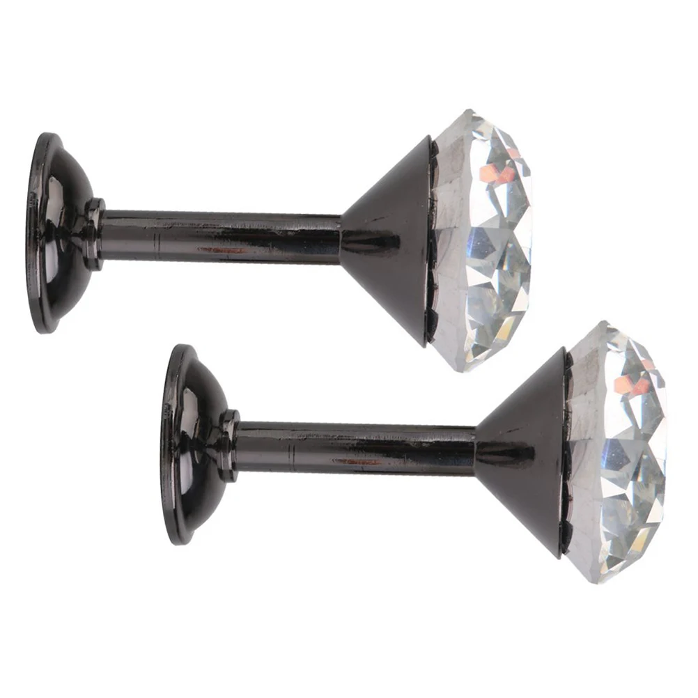 2Pcs Black Zinc Alloy Curtain Hooks Faux Diamond Drapery Tiebacks Wall Tassel Hooks Modern Rooms Compatible Screws
2Pcs Black Zinc Alloy Curtain Hooks Faux Diamond Drapery Tiebacks Wall Tassel Hooks Modern Rooms Compatible Screws