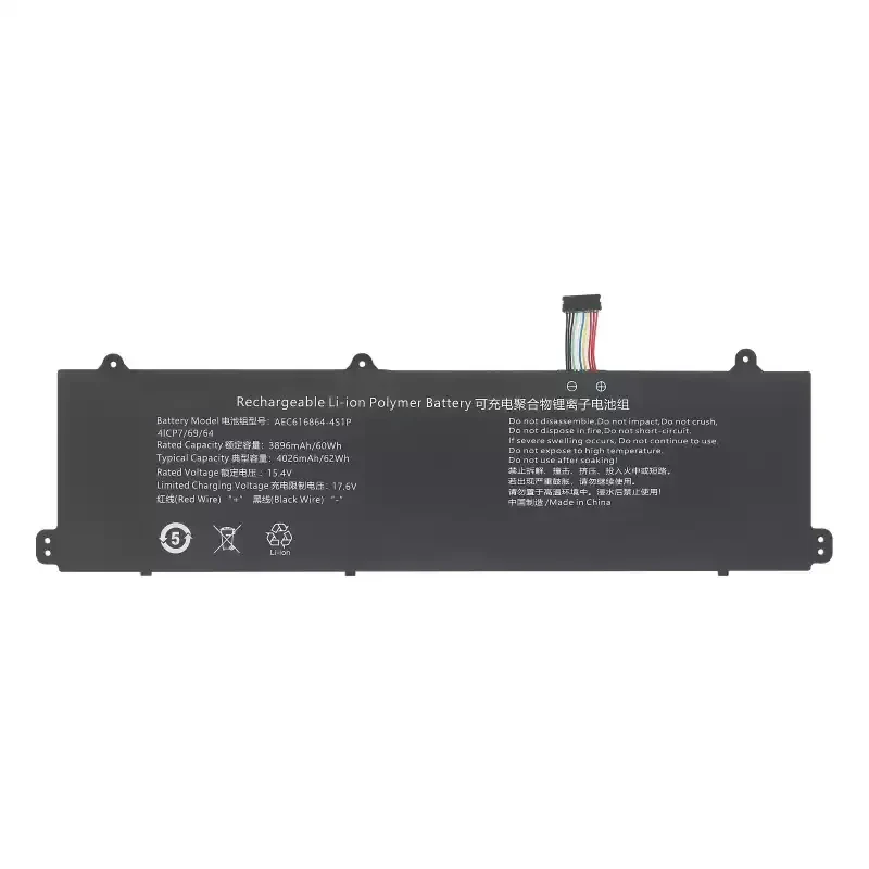 Новый аккумулятор для ноутбука AEC616864-4S1P для игрового ноутбука MECHREVO 16-7602, 15,4 В, 60 Втч, 3896 мАч
Новый аккумулятор для ноутбука AEC616864-4S1P для игрового ноутбука MECHREVO 16-7602, 15,4 В, 60 Втч, 3896 мАч