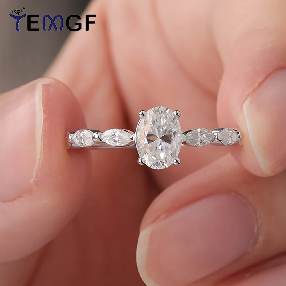 Кольца TEMGF с муассанитом, стерлинговое серебро S925, основной камень 1/2CT, свадебное обручальное кольцо для женщин
Кольца TEMGF с муассанитом, стерлинговое серебро S925, основной камень 1/2CT, свадебное обручальное кольцо для женщин