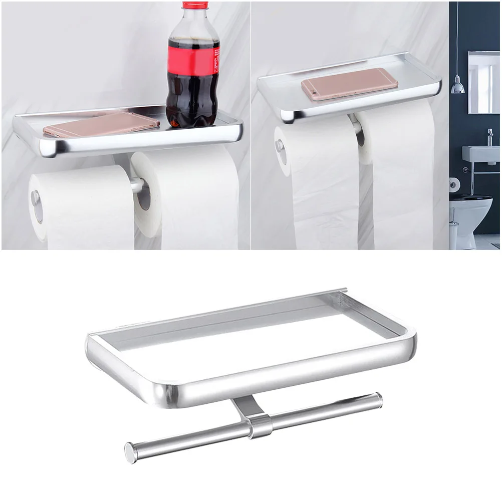 Double Roll Paper Holder Phone Stand Tissue Rack Bathroom Accessories Solid Material Easy Installation Anti Wear
Double Roll Paper Holder Phone Stand Tissue Rack Bathroom Accessories Solid Material Easy Installation Anti Wear