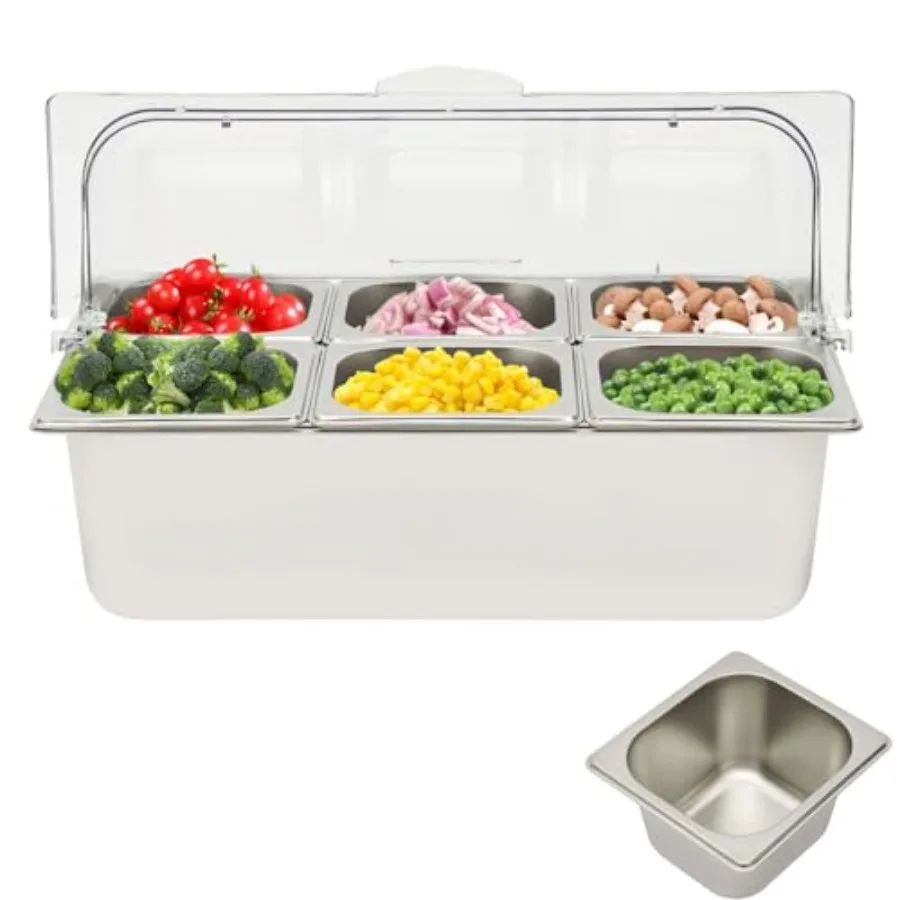 Ice Food Serving Display Tray with Clear Roll Top Cover Buffet Cold Serving Cooler Platter Cooling Food Dishes Display Plate Ca
Ice Food Serving Display Tray with Clear Roll Top Cover Buffet Cold Serving Cooler Platter Cooling Food Dishes Display Plate Ca