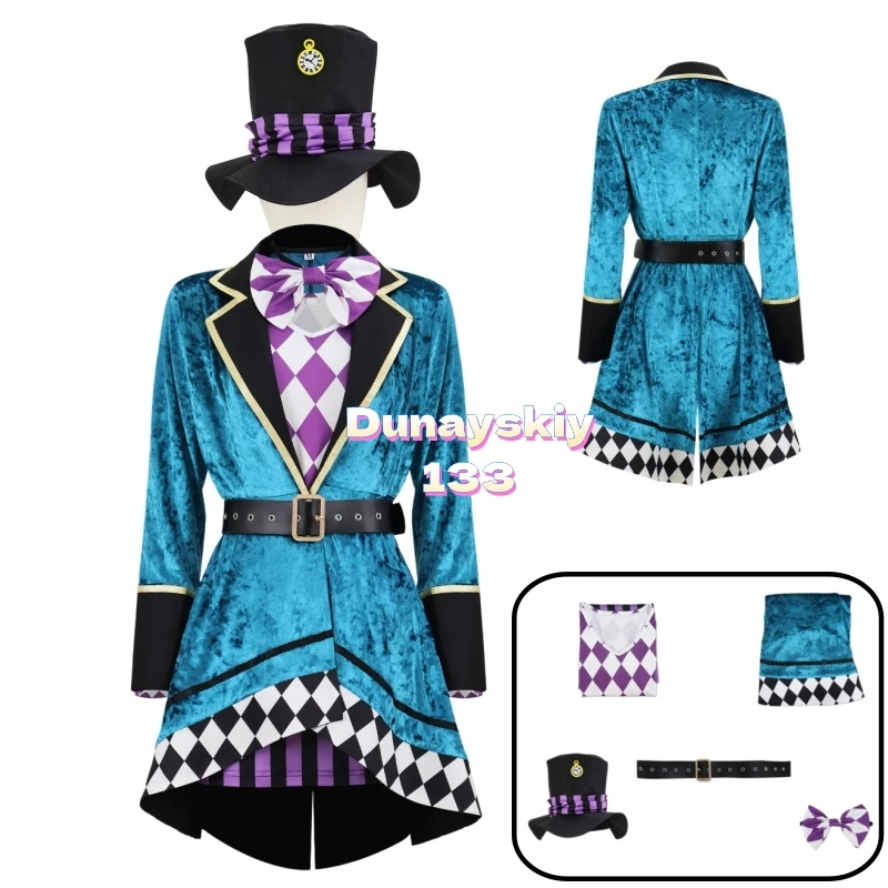 Circus Performance Costumes Women Cosplay Mad Hat Coat Pants Suit Tarrant Alice Hightopp Cosplay Halloween Party
Circus Performance Costumes Women Cosplay Mad Hat Coat Pants Suit Tarrant Alice Hightopp Cosplay Halloween Party
