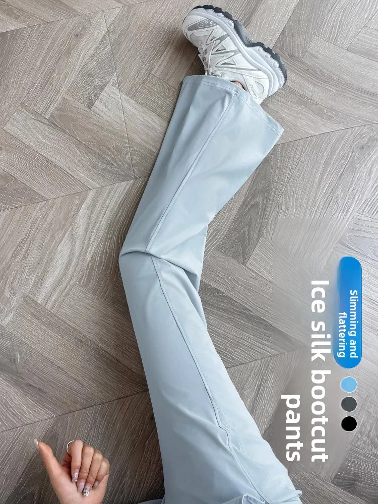 Ice Silk Bell Bot Pants Women Summer Thin Small Size Qui Dry Casual Yoga Fitn Wide Leg Pants High Waist Elastic Waist
Ice Silk Bell Bot Pants Women Summer Thin Small Size Qui Dry Casual Yoga Fitn Wide Leg Pants High Waist Elastic Waist