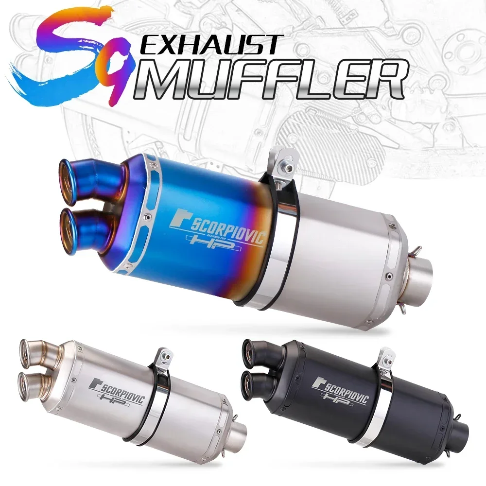 Original universal Motorcycle Exhaust Pipe Silencer, Original,Carbon Fiber, Double Outlet, DB Killer, R6, R3,Z900, GSXR750
Original universal Motorcycle Exhaust Pipe Silencer, Original,Carbon Fiber, Double Outlet, DB Killer, R6, R3,Z900, GSXR750