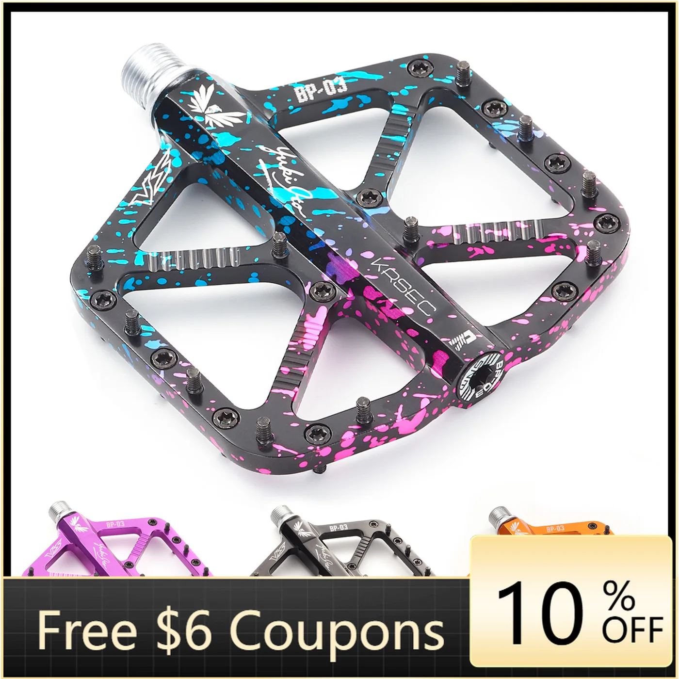 STLF Lightweight Personalized Titanium Axle Aluminum Alloy Pedals for Mountain Bike Road Bike Three Bearing Bearings Bike
STLF Lightweight Personalized Titanium Axle Aluminum Alloy Pedals for Mountain Bike Road Bike Three Bearing Bearings Bike