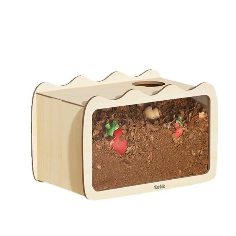 Hamster Digging House Wooden Nest with Softwood Chips Mat Simple Design High Transparency for Easy Observation Pet Decoration
Hamster Digging House Wooden Nest with Softwood Chips Mat Simple Design High Transparency for Easy Observation Pet Decoration
