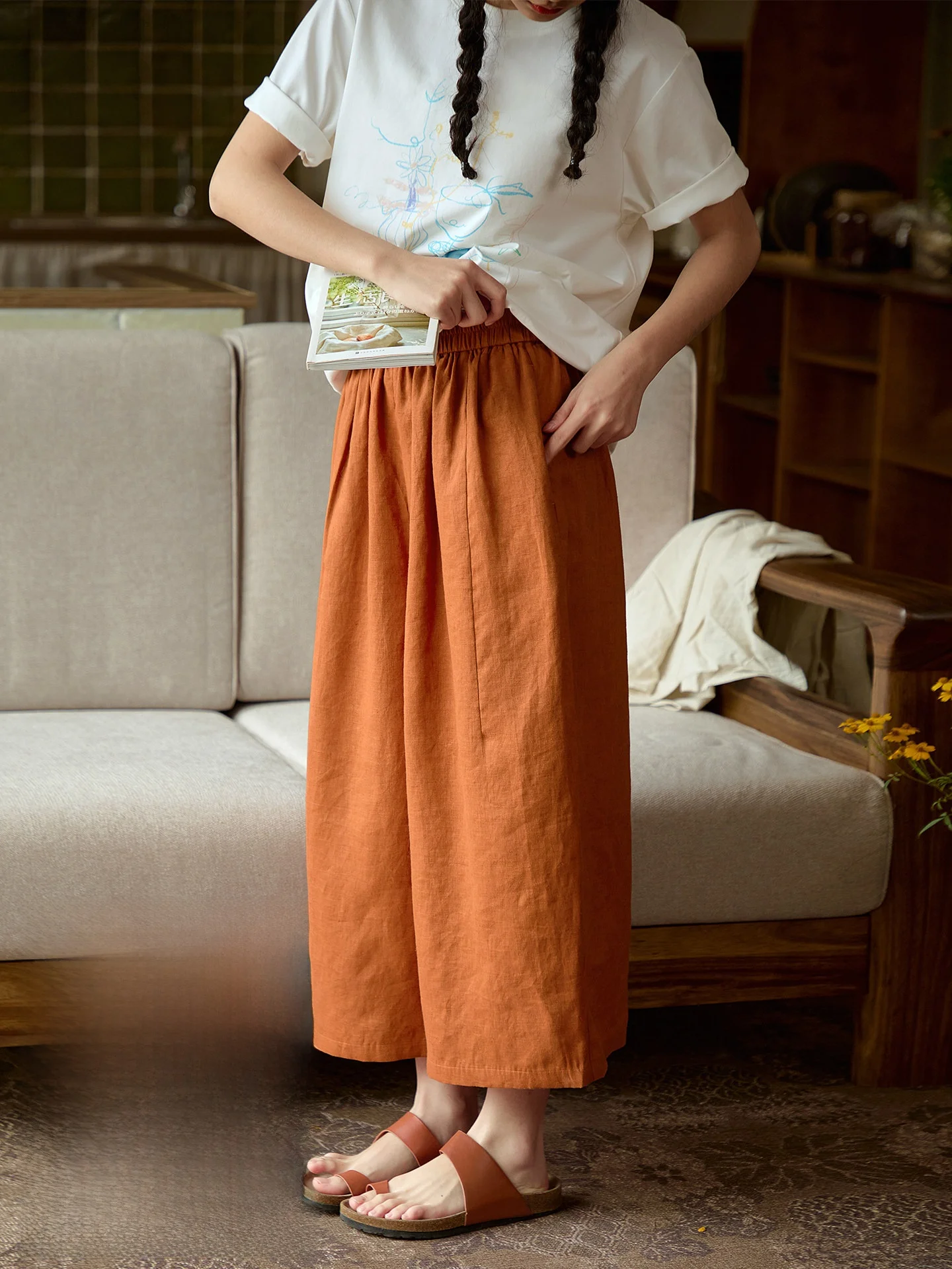 High Waist Straight Leg Linen Pants Women's Loose Wide Leg Nine Points Summer New Original Design Casual Trousers
High Waist Straight Leg Linen Pants Women's Loose Wide Leg Nine Points Summer New Original Design Casual Trousers