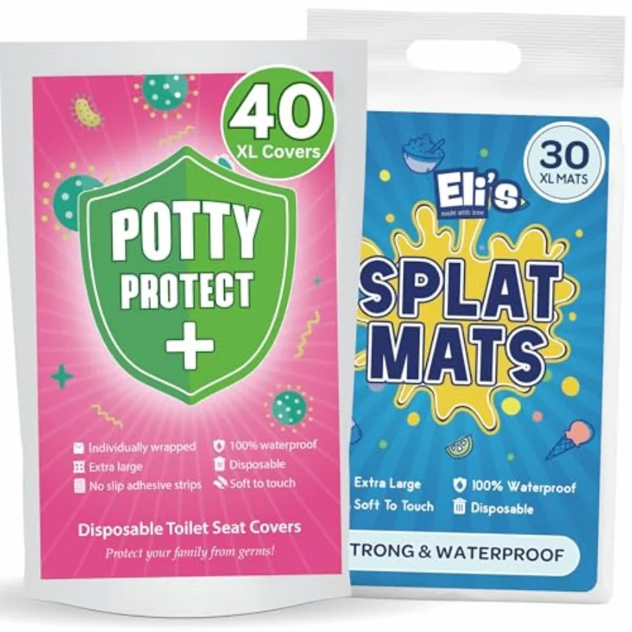 Eli with Love Disposable Toilet Seat Covers and Splat Mats
Eli with Love Disposable Toilet Seat Covers and Splat Mats