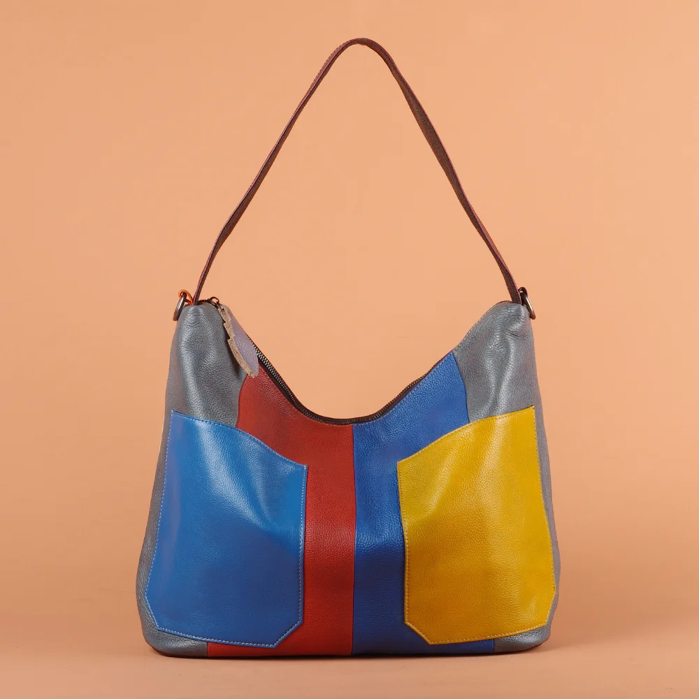 Random Color New Arrival Genuine Leather Women's Shoulder Bag Handcrafted with Colorful Patchwork
Random Color New Arrival Genuine Leather Women's Shoulder Bag Handcrafted with Colorful Patchwork