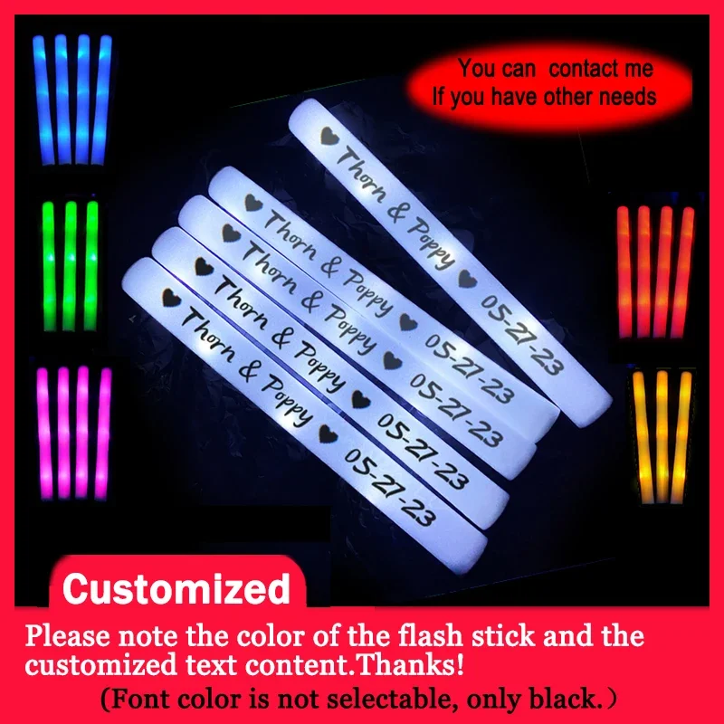 30Pcs RGB LED Glow Foam Stick Bulk Colorful LED Glow Sticks Cheer Tube Dark Light Birthday Wedding Party Supplies
30Pcs RGB LED Glow Foam Stick Bulk Colorful LED Glow Sticks Cheer Tube Dark Light Birthday Wedding Party Supplies
