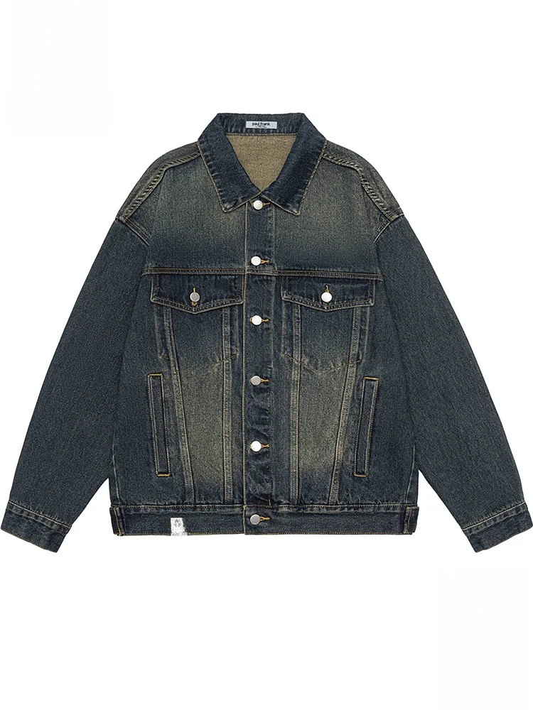 Мужская джинсовая куртка Paul Frank: Винтажная, с высоким воротником, из хлопка, для весны и осени, повседневная верхняя одежда
Мужская джинсовая куртка Paul Frank: Винтажная, с высоким воротником, из хлопка, для весны и осени, повседневная верхняя одежда