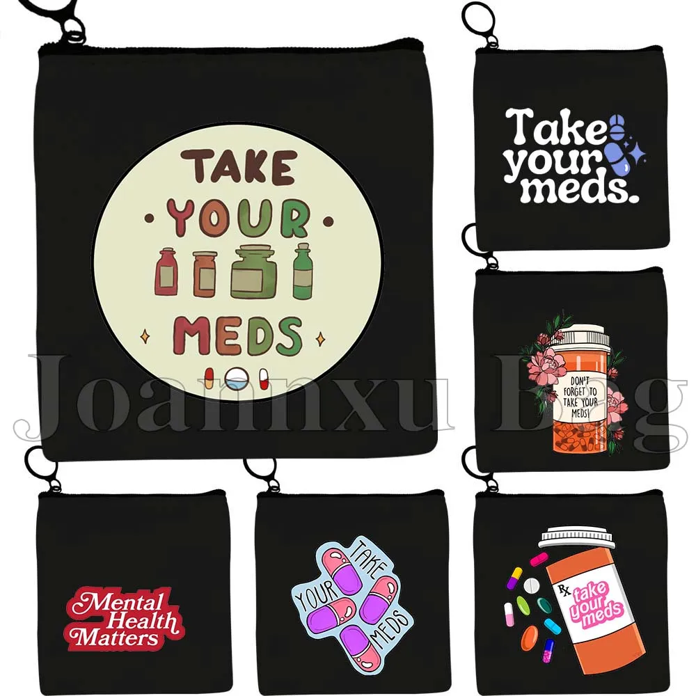 Funny Take Your Meds Mental Health Love Yourself Therapist Cute Card Coin Purse Canvas Bags Key Storage Card Bag Wallet Pouch
Funny Take Your Meds Mental Health Love Yourself Therapist Cute Card Coin Purse Canvas Bags Key Storage Card Bag Wallet Pouch