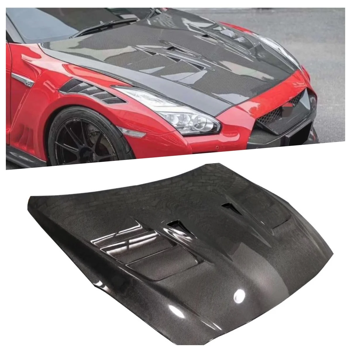 MRD Подходит для GTR35 TRS Style Капот из углеродного волокна Подходит для нового стиля Skyline GTR35 Крышка двигателя из углеродного волокна. 
MRD Подходит для GTR35 TRS Style Капот из углеродного волокна Подходит для нового стиля Skyline GTR35 Крышка двигателя из углеродного волокна.