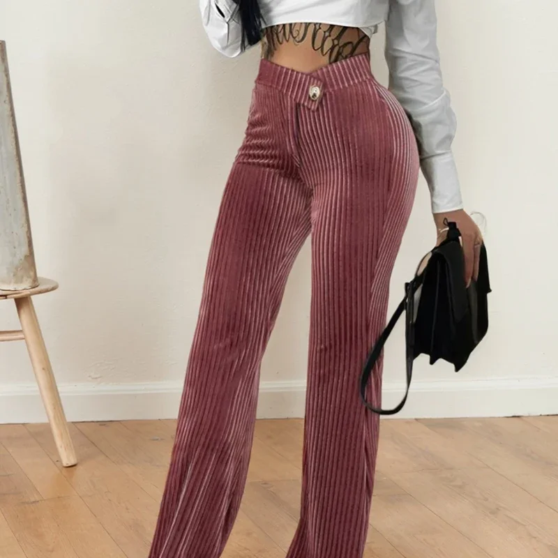 Office Lady Commute Fashion Versatile Thin And Tall Temperament Slightly Zipper Fly V-low Waist Long Wide-leg Pants For Women
Office Lady Commute Fashion Versatile Thin And Tall Temperament Slightly Zipper Fly V-low Waist Long Wide-leg Pants For Women