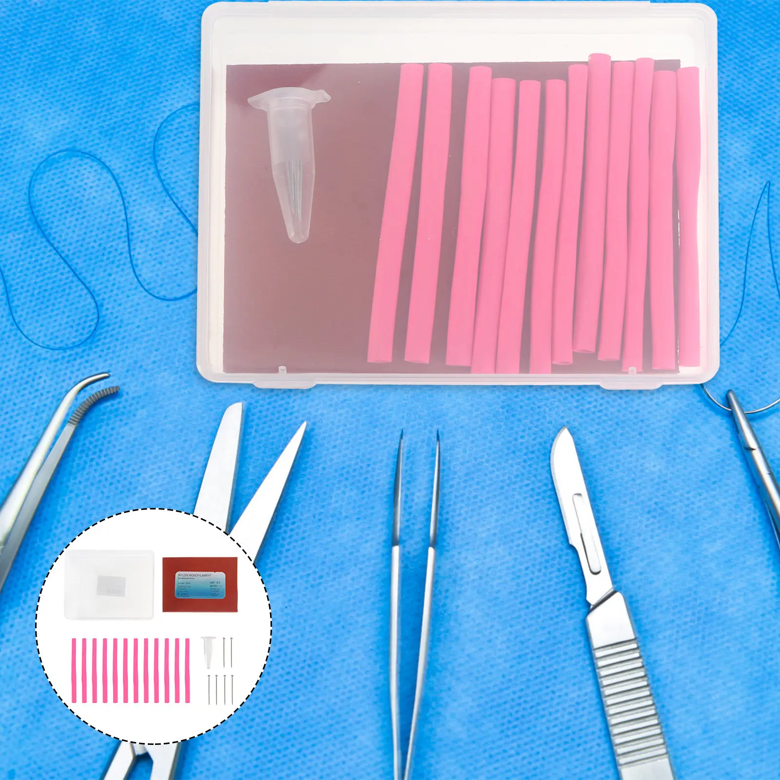 1Set Blood Vessel Vascular Suture Training Set Rubber Teaching Aid for Students Nursing Veterinarians Realistic Practice
1Set Blood Vessel Vascular Suture Training Set Rubber Teaching Aid for Students Nursing Veterinarians Realistic Practice