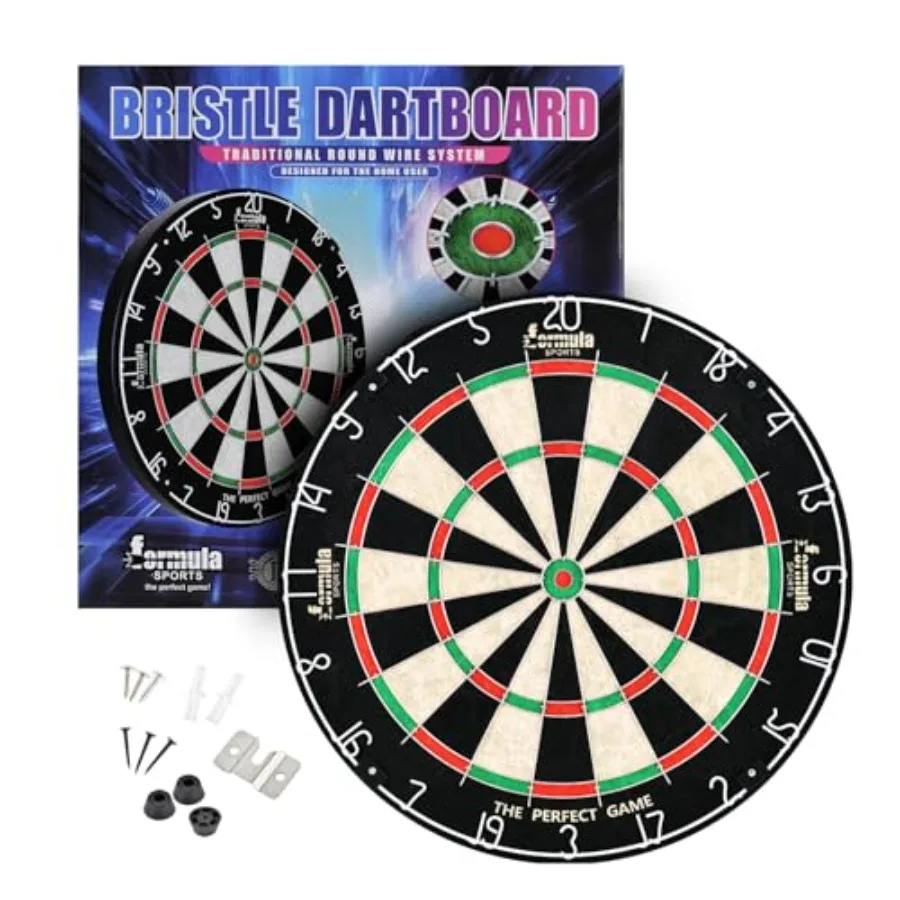 Dartboard Professional Bristle with 12 Steel Tip Darts
Dartboard Professional Bristle with 12 Steel Tip Darts