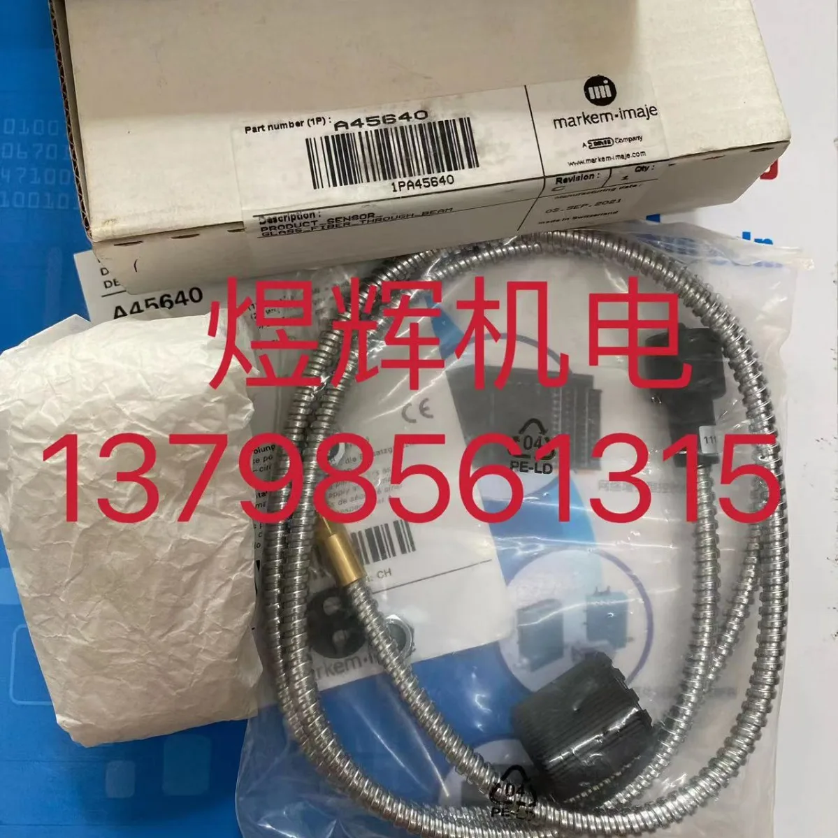 Imaje, комплект оптоволоконного датчика литьевой машины A45640 Кабель A4565 Original Spot
Imaje, комплект оптоволоконного датчика литьевой машины A45640 Кабель A4565 Original Spot