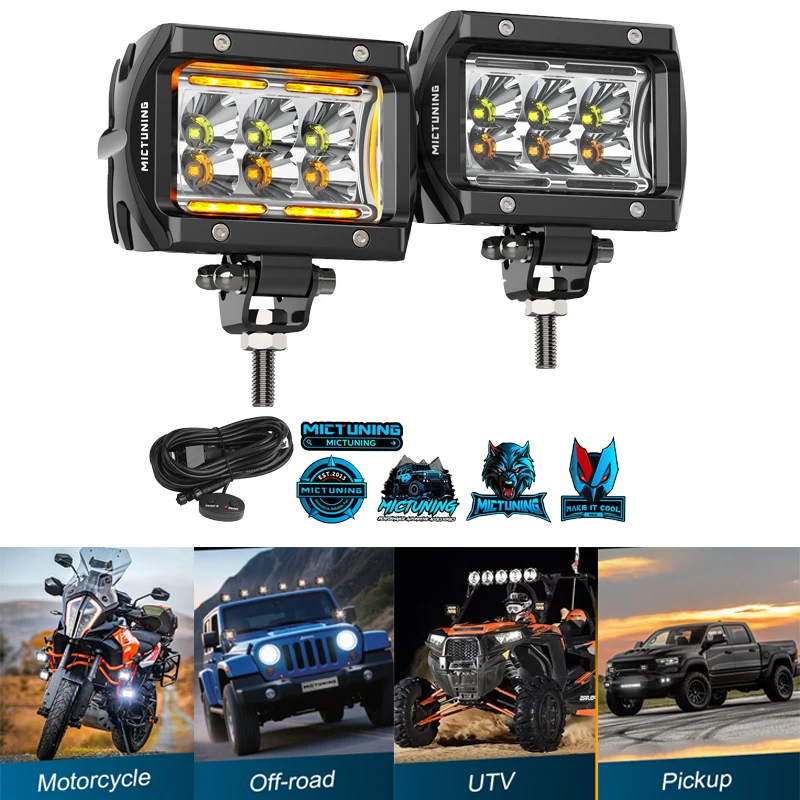 MICTUNING LED Pods Light,Flood/Spot Driving Fog Lamp Waterproof Off Road Lights with Wire Harness For Trucks Motorcycle ATV
MICTUNING LED Pods Light,Flood/Spot Driving Fog Lamp Waterproof Off Road Lights with Wire Harness For Trucks Motorcycle ATV