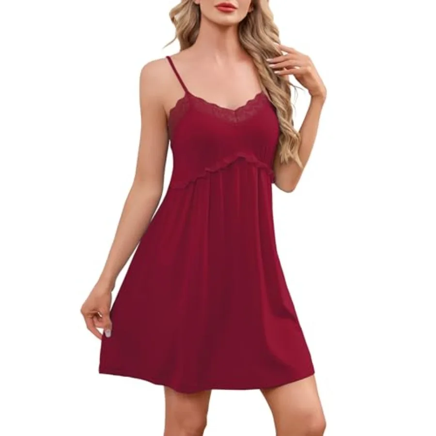 Sexy Nightgowns for Women Lace Night Gowns V Neck Sleeveless Sleep Dress Pleated Chemise Night Dress Sleepwear
Sexy Nightgowns for Women Lace Night Gowns V Neck Sleeveless Sleep Dress Pleated Chemise Night Dress Sleepwear