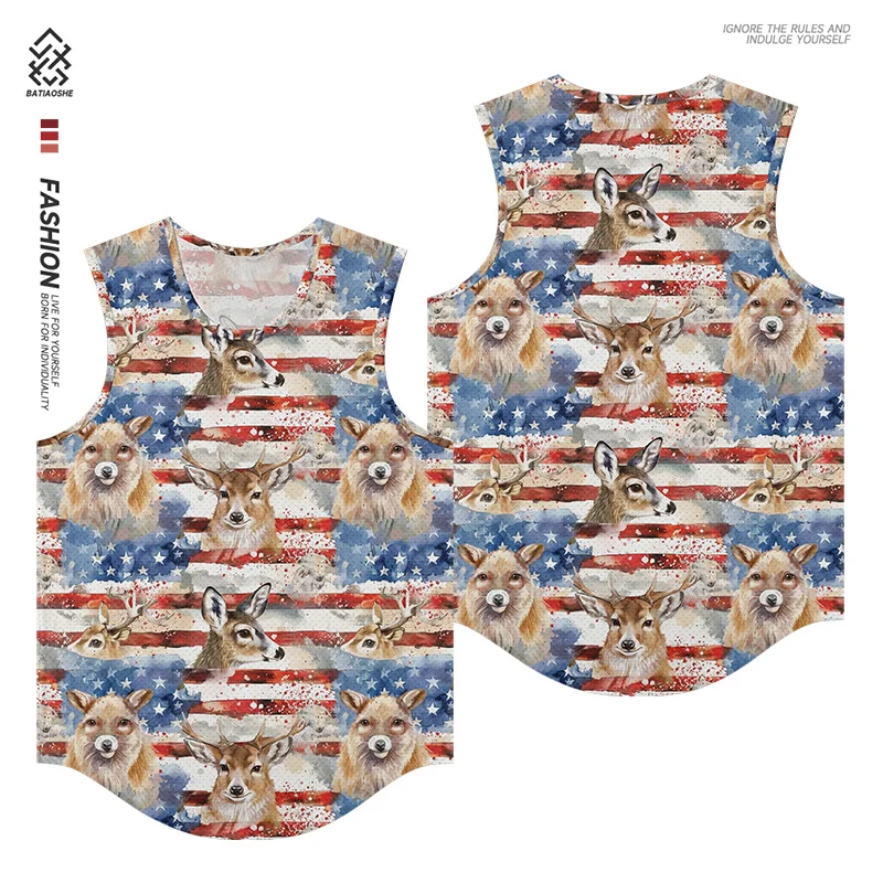American Tide Brand Design Sense Small Animal Multi-print Sleeveless Fashion Bottom Top Trendy Sports Quick-drying Men's
American Tide Brand Design Sense Small Animal Multi-print Sleeveless Fashion Bottom Top Trendy Sports Quick-drying Men's