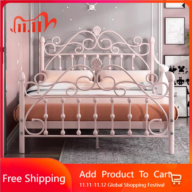 Европейская кровать из кованого железа, модная высококачественная минималистичная современная кровать принцессы для спальни, удобная мебель Muebles
Европейская кровать из кованого железа, модная высококачественная минималистичная современная кровать принцессы для спальни, удобная мебель Muebles