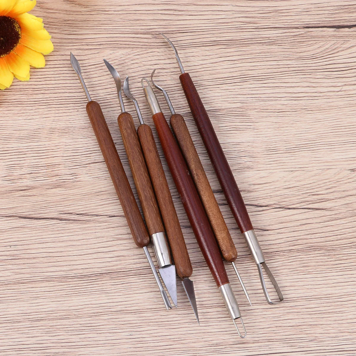6Pcs Pottery Clay Sculpture Tools Set Wooden Handle Variety Carving Shapes for Smoothing Shaping Sculpting Art and Craft Pottery
6Pcs Pottery Clay Sculpture Tools Set Wooden Handle Variety Carving Shapes for Smoothing Shaping Sculpting Art and Craft Pottery