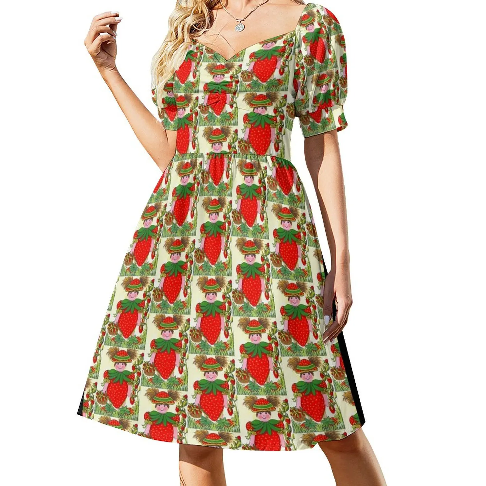 Strawberry Short-Sleeved Dress beach dress Long dress woman elegant and pretty women's dresses Bridesmaid woman
Strawberry Short-Sleeved Dress beach dress Long dress woman elegant and pretty women's dresses Bridesmaid woman