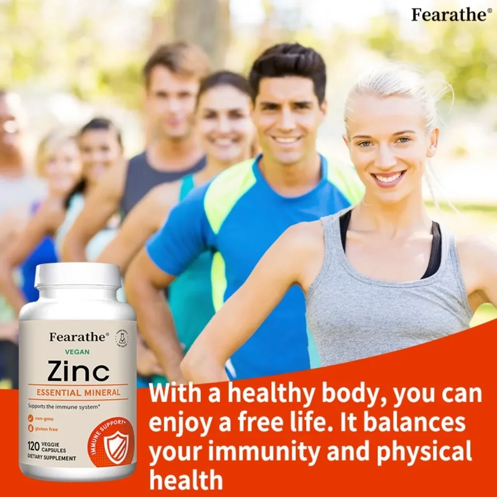 Zinc Capsules, Promotes Energy Production, Strengthens The Body's Immune Defense, 120 Vegan Capsules, Non-GMO, Gluten-Free
Zinc Capsules, Promotes Energy Production, Strengthens The Body's Immune Defense, 120 Vegan Capsules, Non-GMO, Gluten-Free