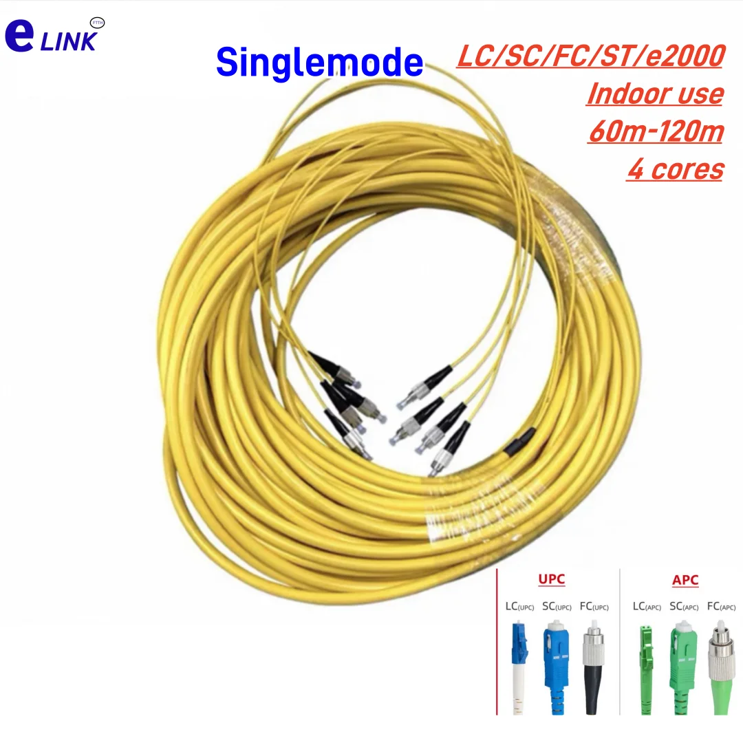 fiber patchcord 4 cores LC-LC 60-120m Singlemode 100m80m bundled jumper SC FC ST E2000 SM optical fiber patch lead 4C bundle
fiber patchcord 4 cores LC-LC 60-120m Singlemode 100m80m bundled jumper SC FC ST E2000 SM optical fiber patch lead 4C bundle